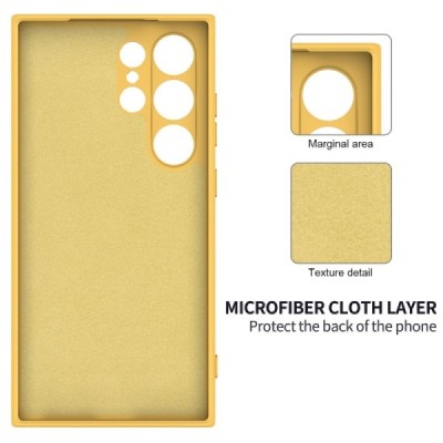 Samsung Galaxy S24 Ultra (SM-S928) Shell cieta silikona (TPU) apvalks - dzeltens | vacins.lv