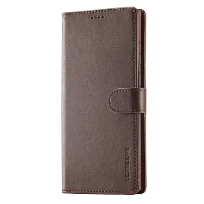 Samsung Galaxy S23 Ultra (SM-S918) „Lc.Imeeke“ tumši brūns ādas atvērams maciņš | Vacins.lv