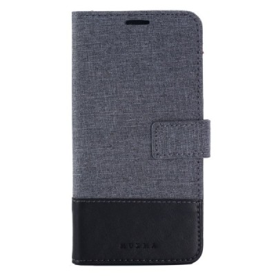 Xiaomi Mi A1 (Mi 5X) „Muxma“ atvēramais ādas pelēks maciņš (maks) | Vacins.lv