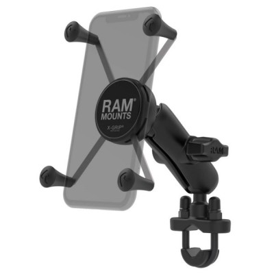 „RAM Mounts“ X-Grip U-Bolt Base telefono laikiklis motociklui (tvirtinamas prie vairo), dviračiui, paspirtukui | Priedai.LT