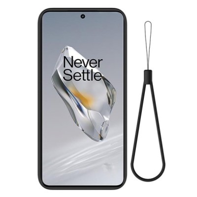 OnePlus 12 Shell cieta silikona (TPU) apvalks - melns | vacins.lv