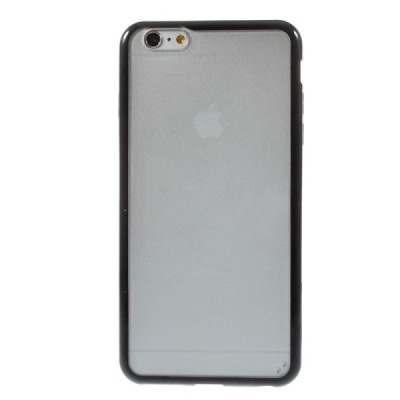 Apple iPhone 6 Plus (6s Plus) dzidrs matēts plastmāsas futrālis un melns cieta silikona rāmis / Vacins.lv