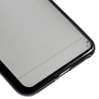 Apple iPhone 6 Plus (6s Plus) dzidrs matēts plastmāsas futrālis un melns cieta silikona rāmis / Vacins.lv