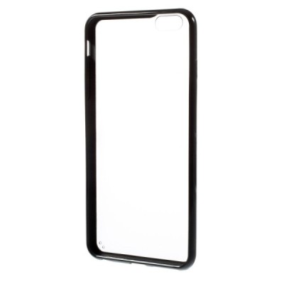 Apple iPhone 6 Plus (6s Plus) dzidrs matēts plastmāsas futrālis un melns cieta silikona rāmis / Vacins.lv