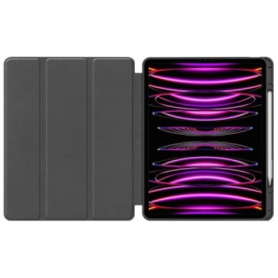 Apple iPad Air 13 (2024, M2) (modeļiem: A2903, A2904) atvēramais melns maciņš - maks ar vietu, kur ielikt stylus | Vacins.lv