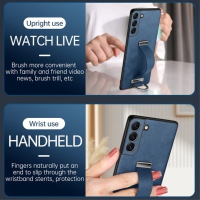 „Sulada“ Leather Kickstand Samsung Galaxy S24 Ultra (SM-S928) melns ādas apvalks | Vacins.lv