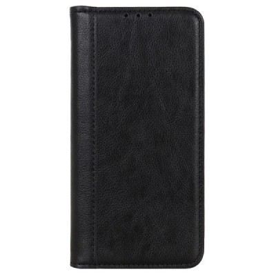 Xiaomi Redmi A3 (Poco C61) melns ādas atvērams maciņš ar magnetu | Vacins.lv