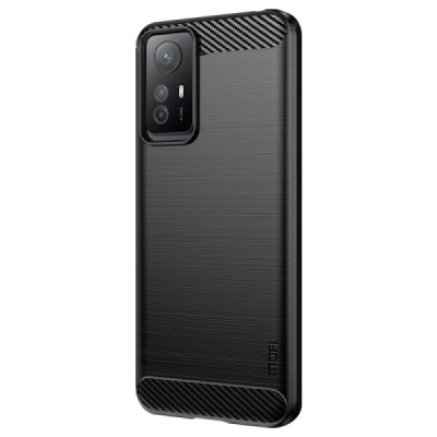 Xiaomi Redmi Note 12S „Mofi“ Carbon cieta silikona (TPU) melns apvalks | vacins.lv