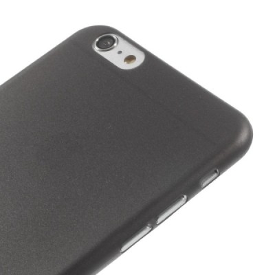Ploniausias pasaulyje plastikinis skaidrus Apple iPhone 6 (6s) juodas dėklas - nugarėlė / Priedai.lt