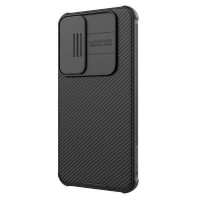 Samsung Galaxy A55 5G (SM-A556) „Nillkin“ CamShield Pro Magnetic juodas dėklas, nugarėlė su kameros apsauga | Priedai.lt