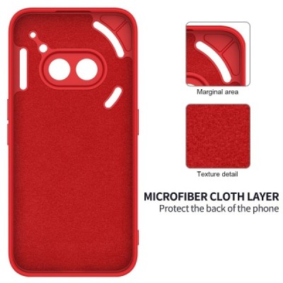 Nothing Phone 2a (2a Plus) Shell cieta silikona (TPU) apvalks - sarkans | vacins.lv