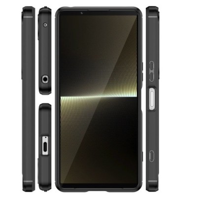 Sony Xperia 1 VI "Carbon" cieta silikona (TPU) melns apvalks | Vacins.lv