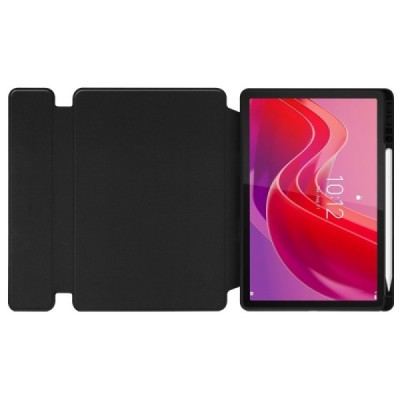 Lenovo Tab M11 (TB330FU, TB330XU), Xiaoxin Pad 11 2024 ādas atvēramais melns futrālis ar bluetooth tastatūra | Vacins.lv