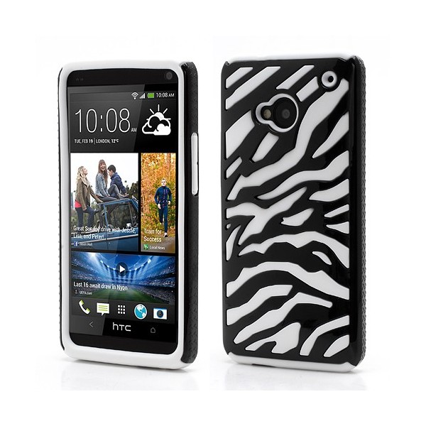 Plastmasas un cieta silikona apvalks - balts / melns (One)