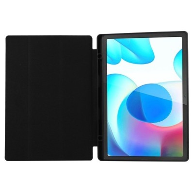 Samsung Galaxy Tab A9+ atvēramais melns maciņš - maks ar vietu, kur ielikt stylus | Vacins.lv