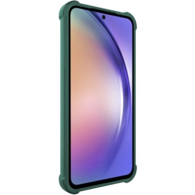Samsung Galaxy A55 5G (SM-A556) Imak sustiprintos apsaugos kieto silikono TPU žalias dėklas - nugarėlė | Priedai.lt