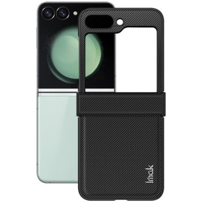 Samsung Galaxy Flip7 FE / Flip6 Imak Fiber melns plastika apvalks | vacins.lv