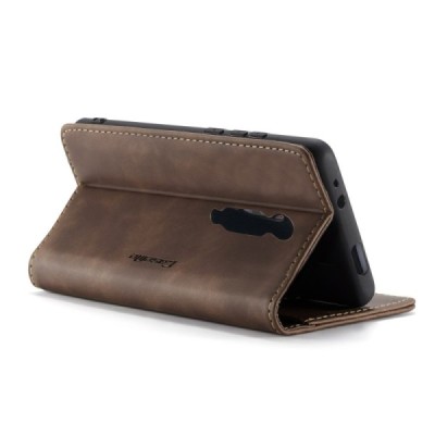 Xiaomi Mi 9T (Mi 9T Pro) CaseMe Retro solīds atvēramais ādas brūns maciņš - maks | Vacins.lv