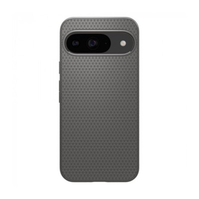 Google Pixel 9 (Pixel 9 Pro) „Spigen“ Liquid Air melns cieta silikona apvalks | vacins.lv