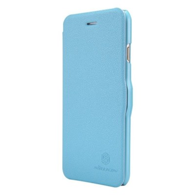 Nillkin Fresh Apple iPhone 6 Plus (6s Plus) atverčiamas mėlynas odinis dėklas - knygutė / Priedai.lt