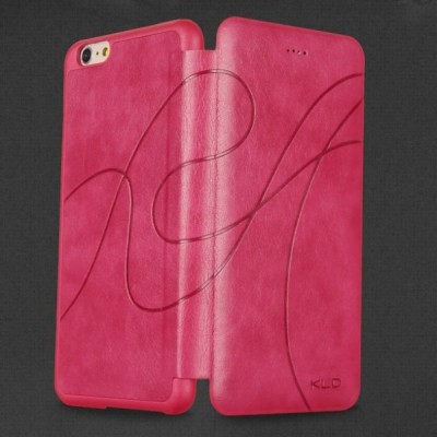 Apple iPhone 6 Plus (6s Plus) „Kalaideng“ Oscar ādas atvēramais rozs futrālis / Vacins.lv