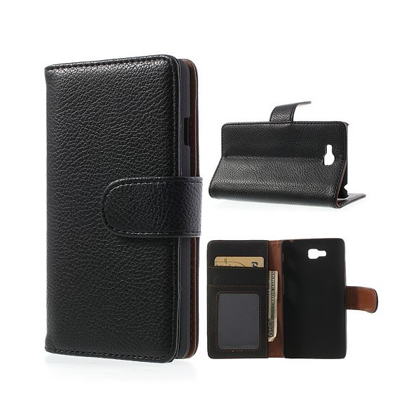 „Litchi“ atverčiamas dėklas - juodas (Optimus L9 II)