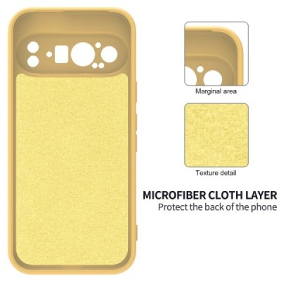 Google Pixel 9 Pro XL Shell cieta silikona (TPU) apvalks - dzeltens | vacins.lv