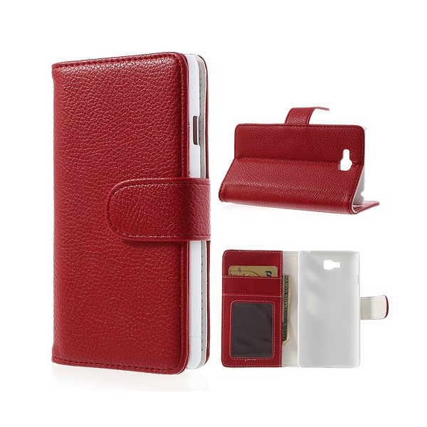 „Litchi“ atverčiamas dėklas - raudonas (Optimus L9 II)