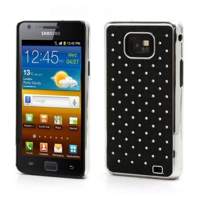Samsung Galaxy S2 i9100 elegantiškas juodas dėklas su blizgučiais / Priedai.lt