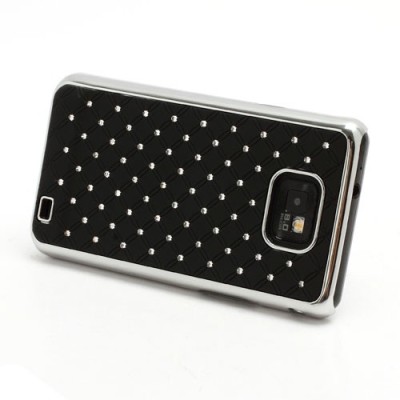 Samsung Galaxy S2 i9100 elegants melns futrālis ar spīduļiem / Vacins.lv