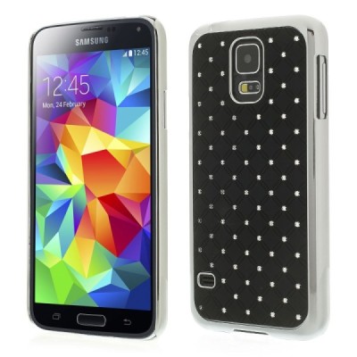Samsung Galaxy S5 (S5 Neo) elegants melns futrālis ar spīduļiem / Vacins.lv