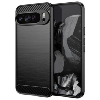 Google Pixel 9 Pro XL "Carbon" cieta silikona (TPU) melns apvalks | Vacins.lv