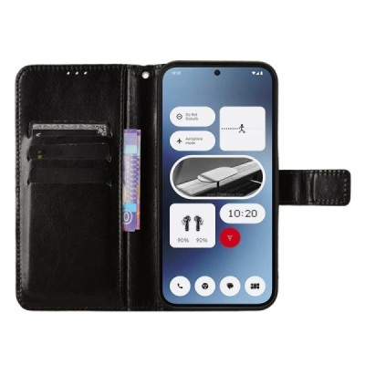 Nothing Phone 2a (2a Plus) atvēramais melns maciņš - maks | Vacins.lv