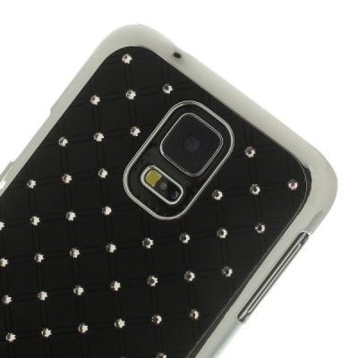 Samsung Galaxy S5 (S5 Neo) elegantiškas juodas dėklas su blizgučiais / Priedai.lt