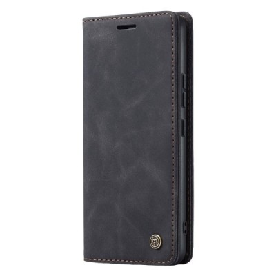 Xiaomi 14 Ultra CaseMe Retro solīds atvēramais ādas melns maciņš - maks | Vacins.lv