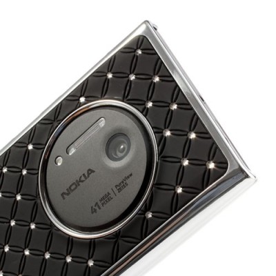 Nokia Lumia 1020 elegantiškas juodas dėklas su blizgučiais / Priedai.lt