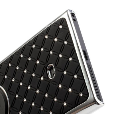 Nokia Lumia 1020 elegantiškas juodas dėklas su blizgučiais / Priedai.lt