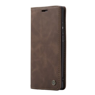 Xiaomi Poco F2 Pro CaseMe Retro solīds atvēramais ādas brūns maciņš - maks | Vacins.lv