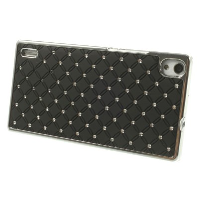 Huawei Ascend P7 elegantiškas juodas dėklas su blizgučiais / Priedai.lt