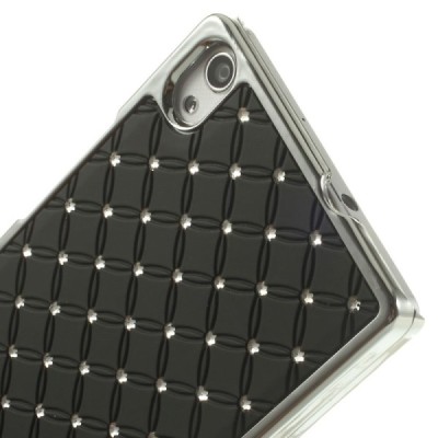 Huawei Ascend P7 elegantiškas juodas dėklas su blizgučiais / Priedai.lt