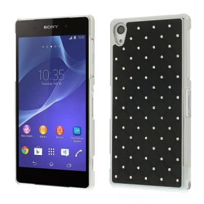 Sony Xperia Z2 elegants melns futrālis ar spīduļiem / Vacins.lv
