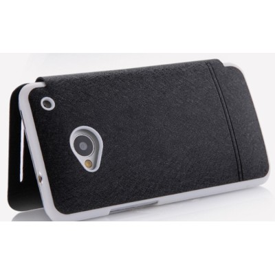 HTC One M7 „Kalaideng“ Iceland atvēramais melns futrālis / Vacins.lv