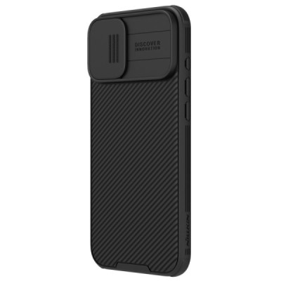 Apple iPhone 16 Plus "Nillkin" CamShield Pro Magnetic melns apvalks | vacins.lv