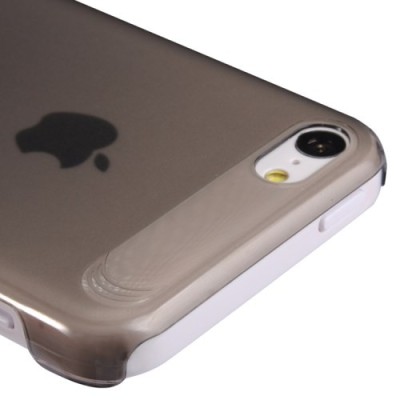 Ploniausias pasaulyje Baseus plastikinis skaidrus Apple iPhone 5C juodas dėklas - nugarėlė / Priedai.lt