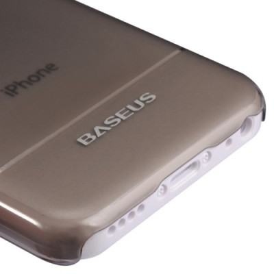 Ploniausias pasaulyje Baseus plastikinis skaidrus Apple iPhone 5C juodas dėklas - nugarėlė / Priedai.lt