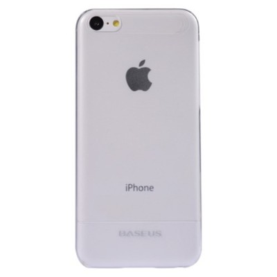 Ploniausias pasaulyje Baseus plastikinis skaidrus Apple iPhone 5C baltas dėklas - nugarėlė / Priedai.lt