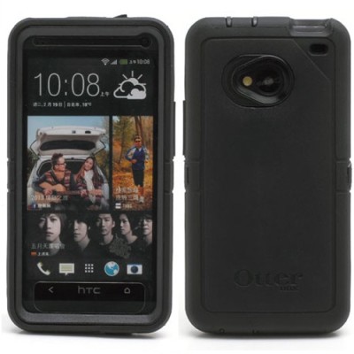 „OtterBox“ Defender HTC One M7 juodas dėklas (Dėkliukas) / Priedai.lt
