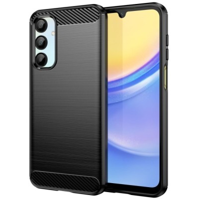 Samsung Galaxy A16 "Carbon" cieta silikona (TPU) melns apvalks | Vacins.lv