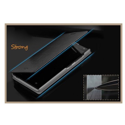 Samsung Galaxy Note 3 Neo N750 „Mofi“ Rui sērijas melns ādas atvērams futrālis / Vacins.lv