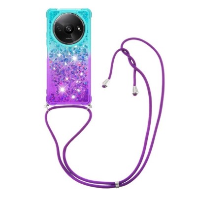 Xiaomi Redmi A3 (Poco C61) „Strap“ Shine cieta silikona (TPU) piparmētru violeta apvalks | Vacins.lv